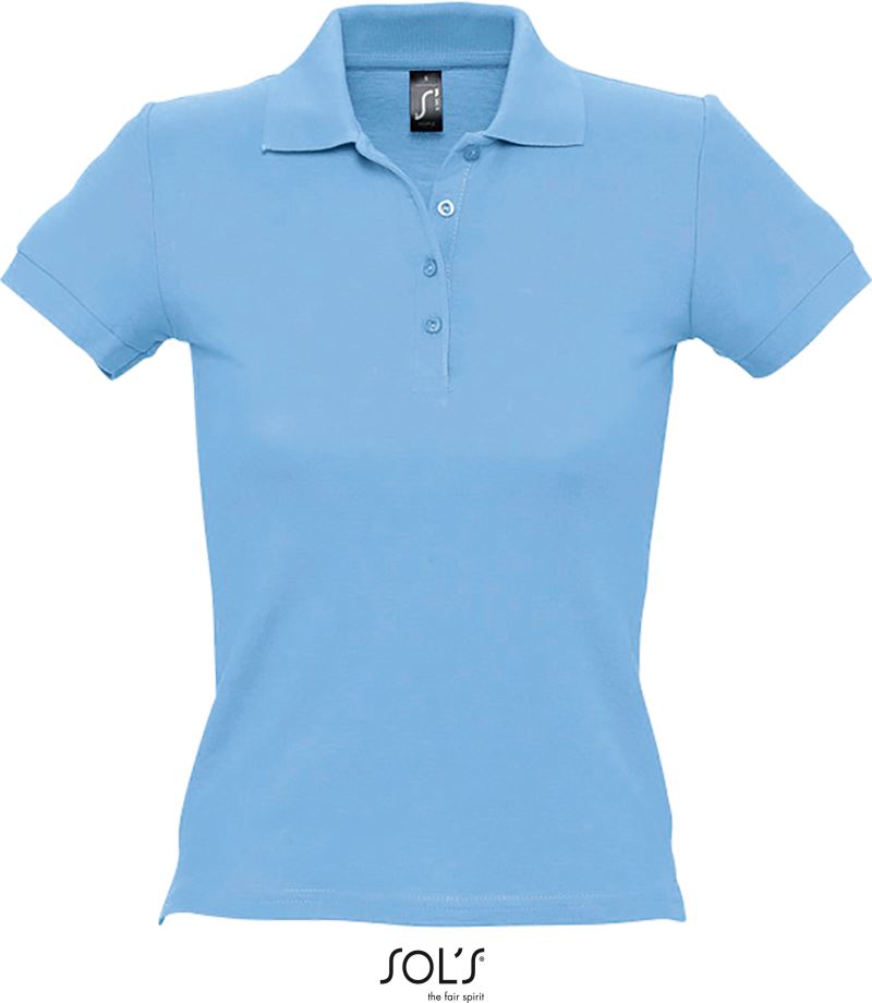 Dámské piqué polo - sky blue