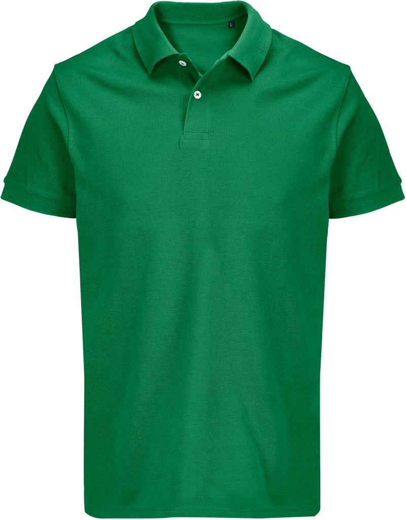 Levně Unisex piqué polo z těžké bavlny - kelly green