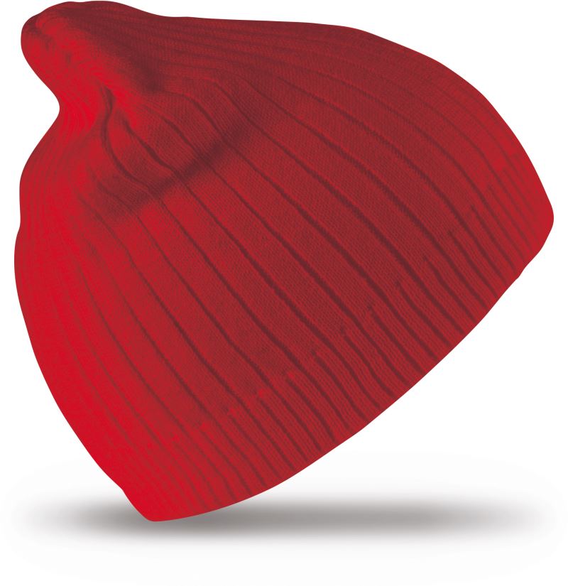 Levně Pletená žebrovaná čepice - red