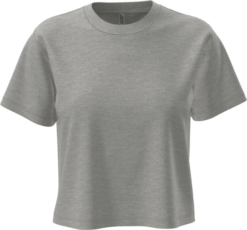 Levně Těžký dámský crop top - heather grey