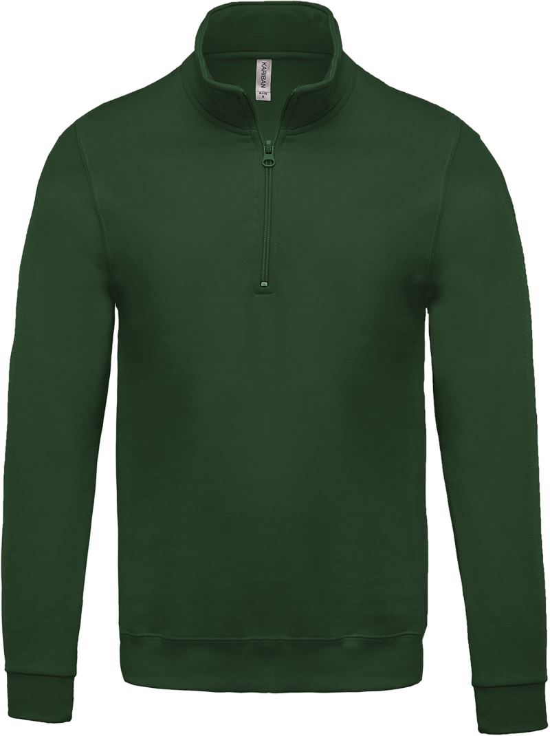 Levně Mikina s 1/4 zipem - forest green