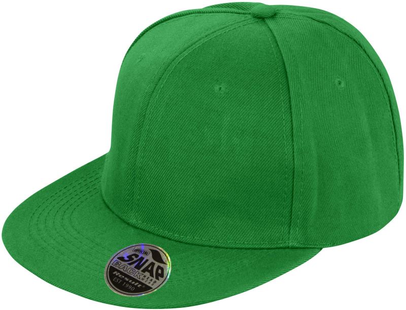 Levně 6 panelová kšiltovka s plochým kšiltem - emerald green