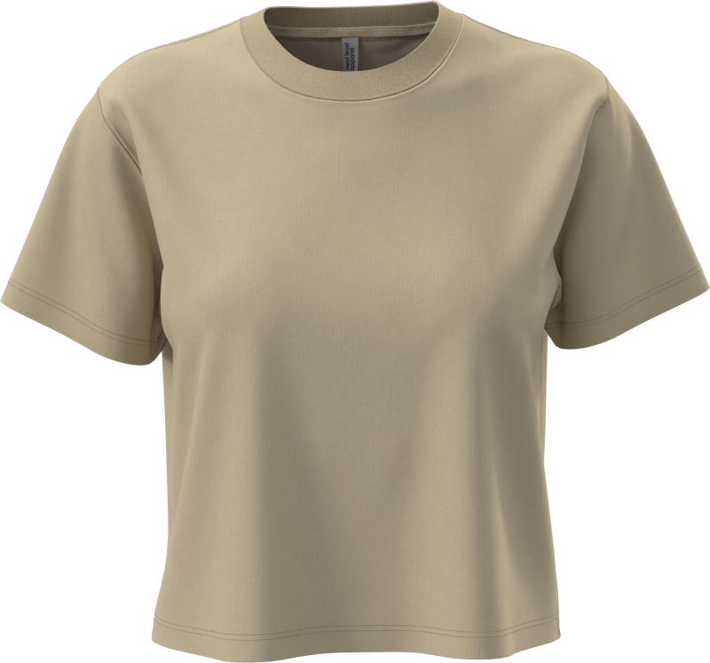 Levně Těžký dámský crop top - tan