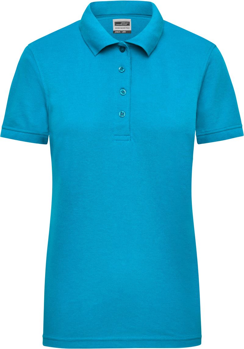 Levně Dámské pracovní piqué polo - turquoise
