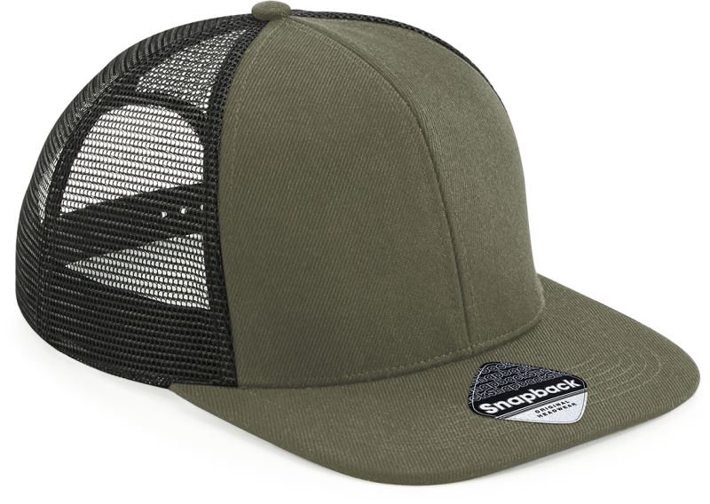 Levně 6 panelová kšiltovka "Original Trucker" - olive green/black