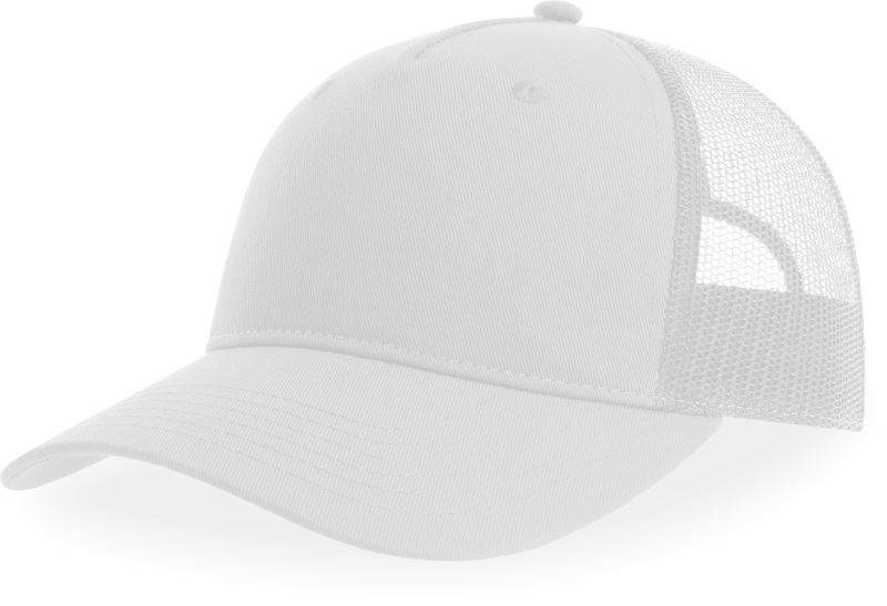 5 panelová Trucker kšiltovka - white/white