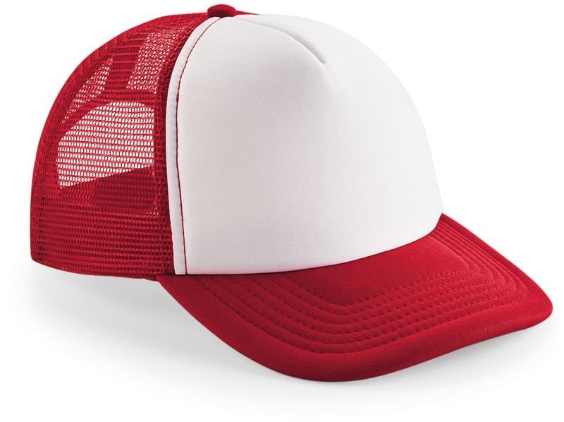 Levně 5 panelová kšiltovka Vintage Trucker - classic red/white