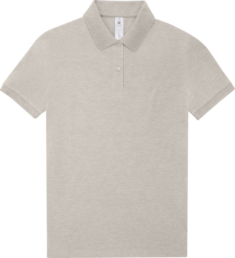Levně Dámské piqué polo z těžké bavlny - heather grey fog
