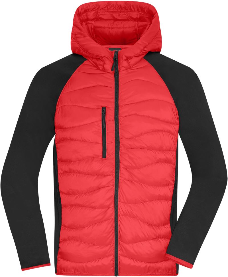 Levně Pánská hybridní bunda - red/black