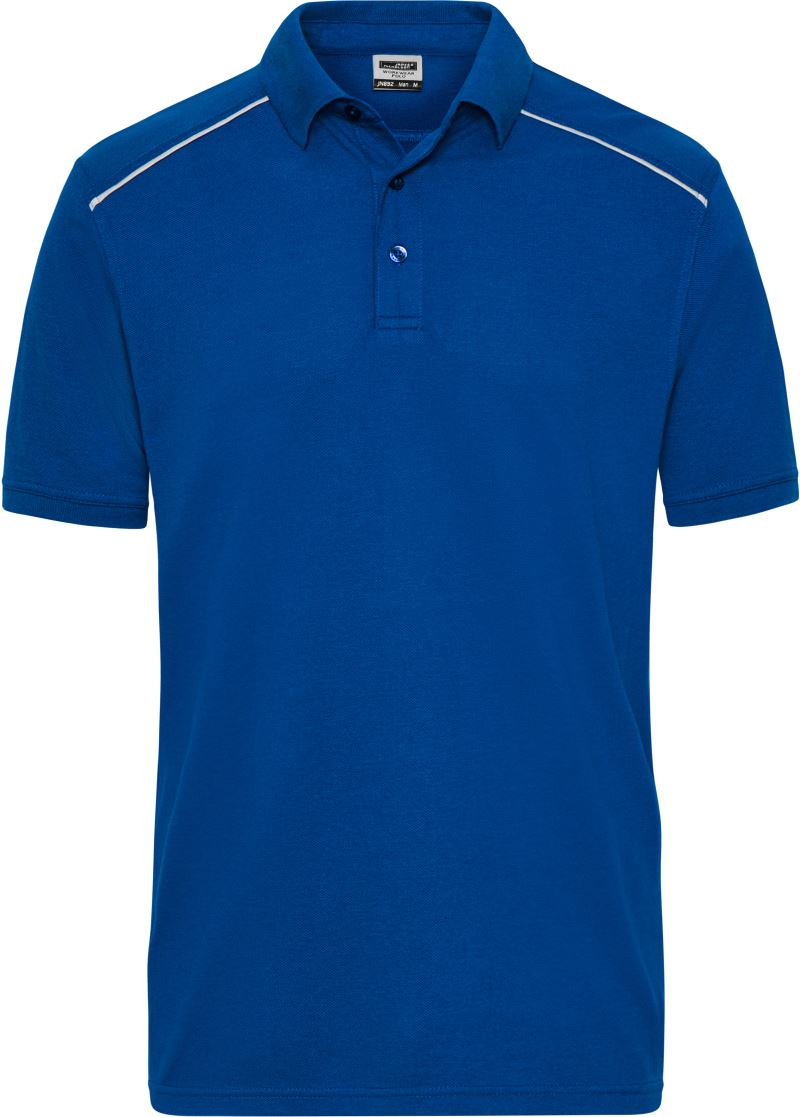 Levně Pánské pracovní piqué polo "Solid" - dark royal