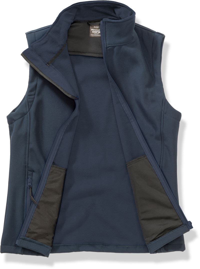 Levně Dámská 2-vrstvá softshellová vesta "Printable" - navy/navy