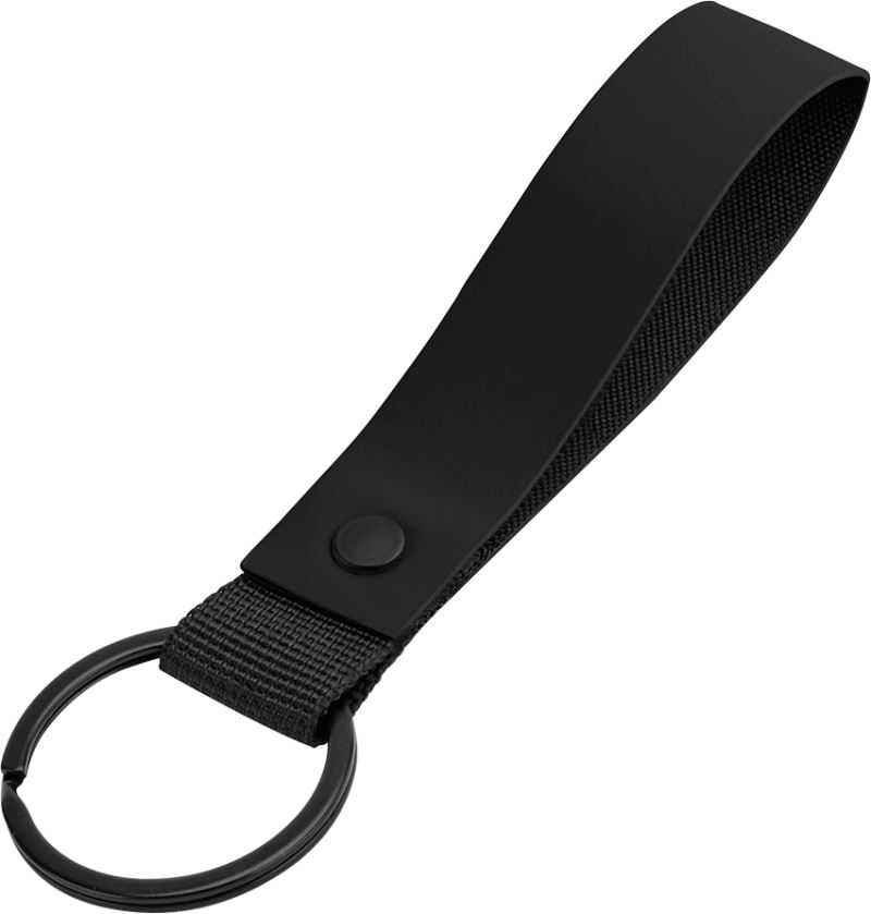 Levně Klip na klíče matné PU - black