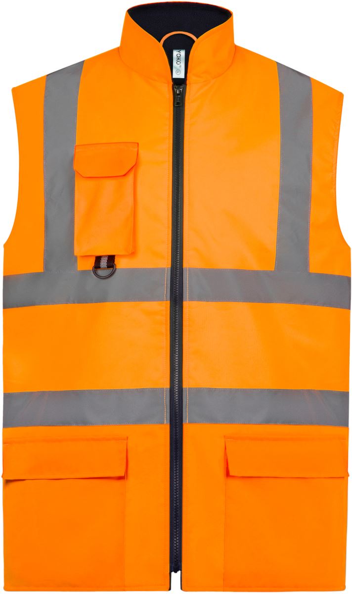 Levně Hi-Vis polstrovaná vesta - hi vis orange