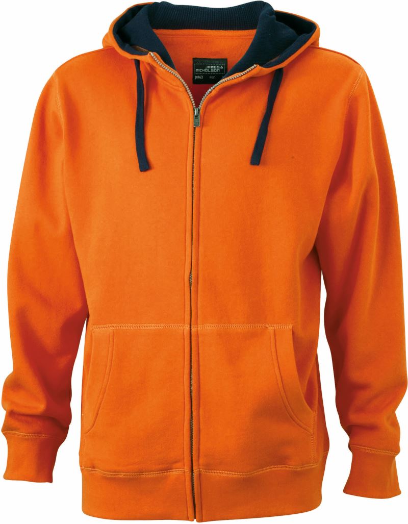 Levně Pánská mikina s kapucí "Lifestyle" - dark orange/navy
