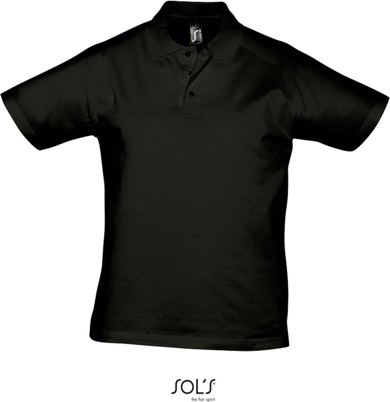 Levně Pánské žerzejové polo - black