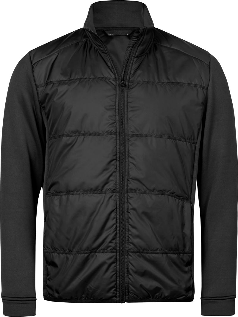 Levně Pánská hybridní strečová bunda - black/black