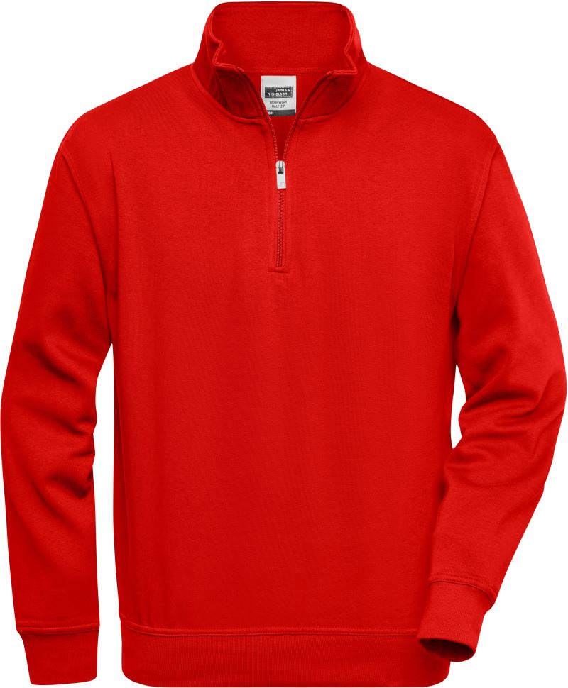 Levně Pracovní mikina s 1/4 zipem - red