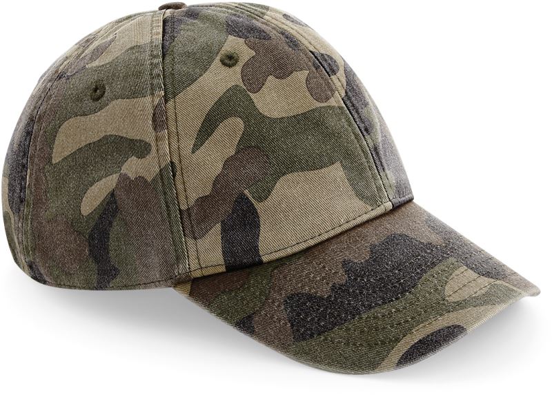 Levně 6 panelová nízkoprofilová kšiltovka "Vintage" - vintage jungle camo