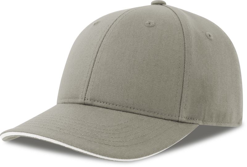 Levně 6 panelová baseballová kšiltovka - grey/white