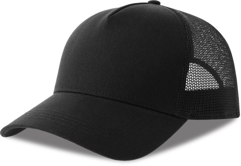 5 panelová Trucker kšiltovka - black/black