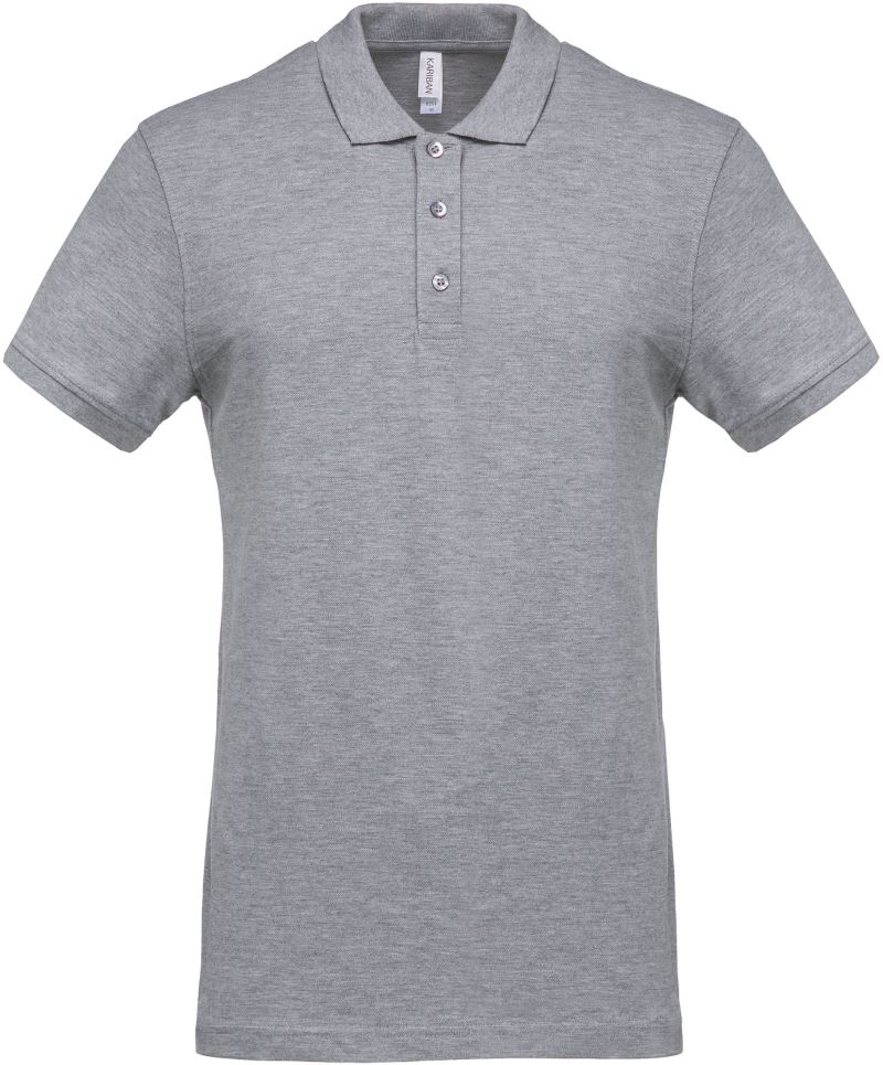 Levně Pánské piqué polo - oxford grey