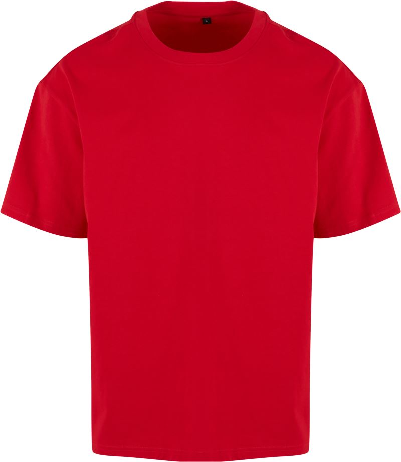 Levně Unisex oversize tričko z těžké bavlny - city red