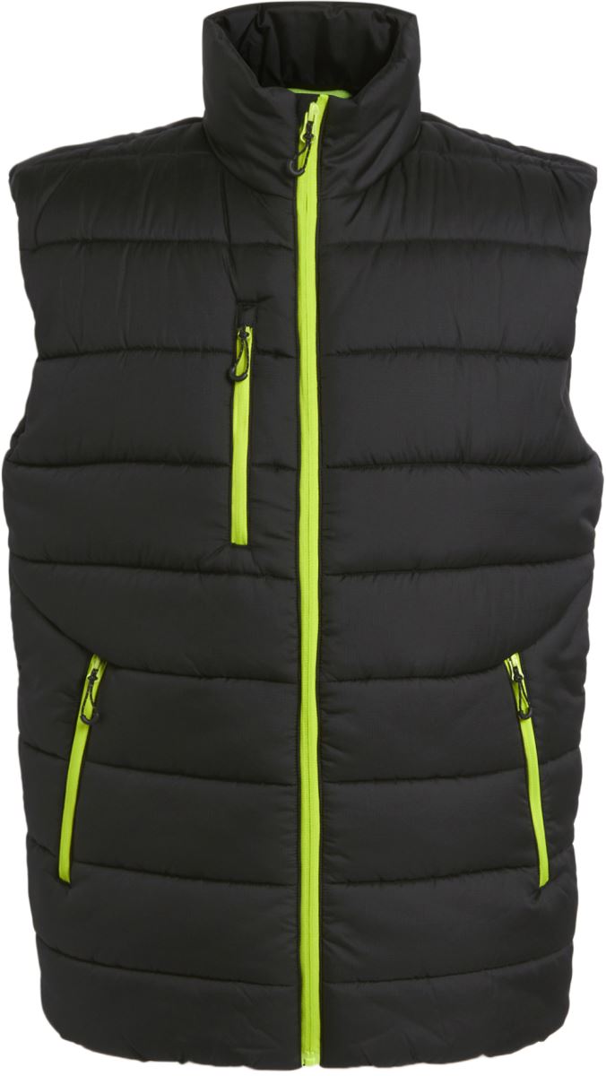 Levně Thermo vesta "Navigate" - black/lime green