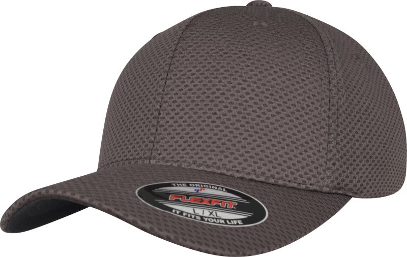 Levně 6 panelová žerzejová kšiltovka „3D Hexagon“ - dark grey