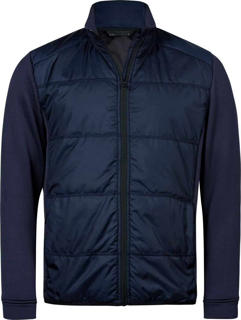 Levně Pánská hybridní strečová bunda - navy/navy