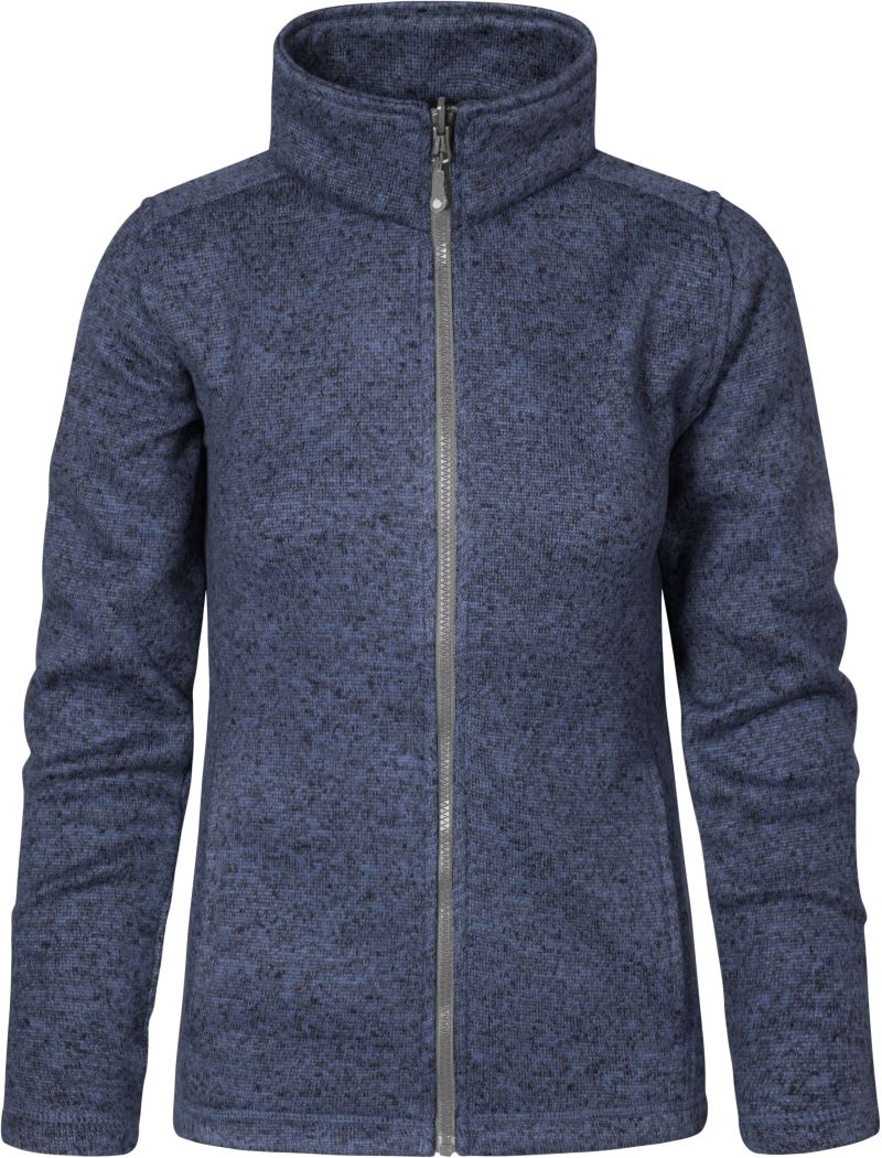 Levně Dámská pletená fleecová bunda - heather blue