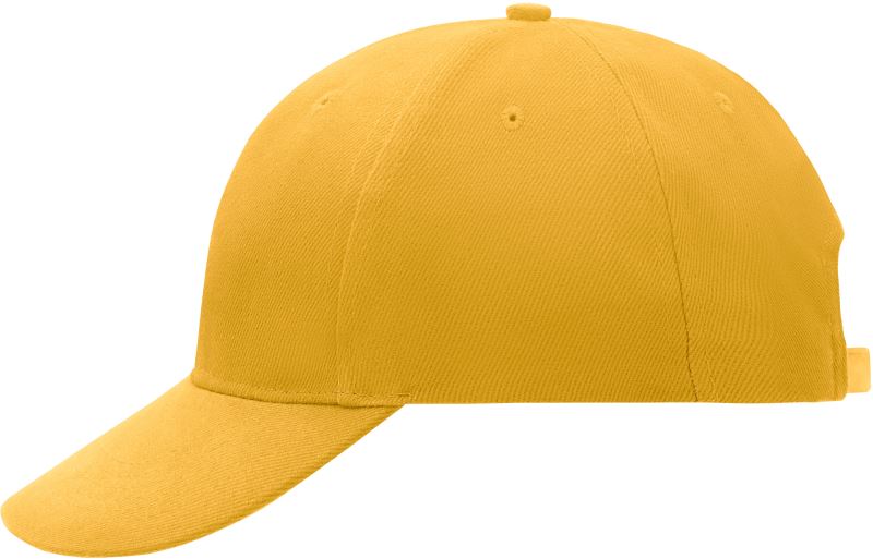 Levně 6 panelová kšiltovka vyztužená - gold yellow