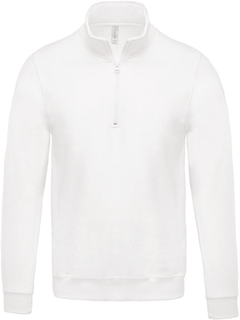 Levně Mikina s 1/4 zipem - white