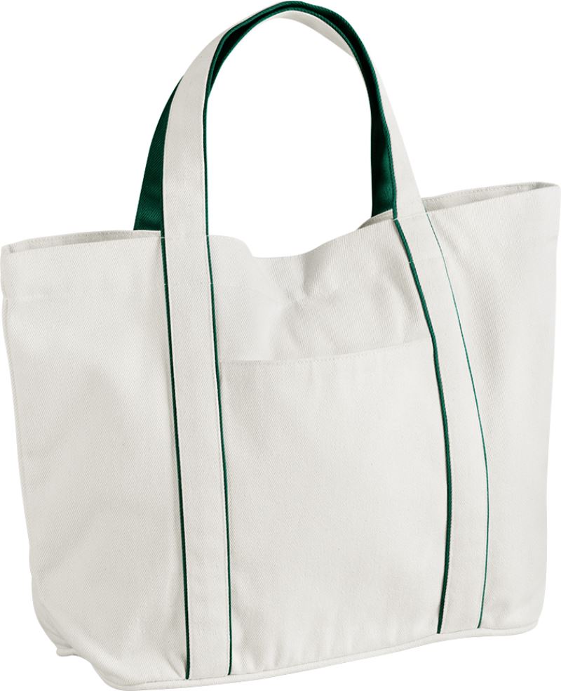 Levně Středně velká taška "Courtside" - soft white/bottle green
