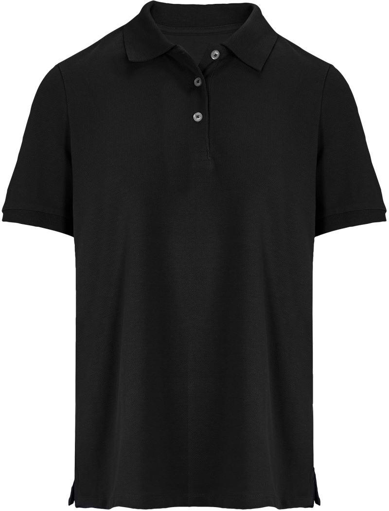 Dámské piqué polo z těžké bavlny - black