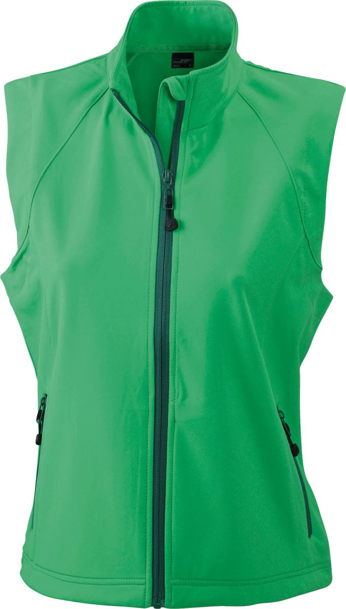 Levně Dámská 3-vrstvá softshellová vesta - green