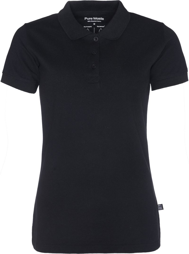 Dámské piqué polo z těžké bavlny - black
