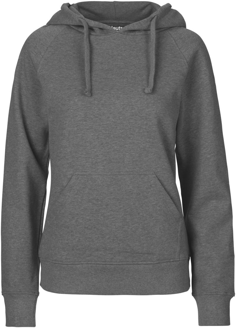 Dámská mikina s kapucí z bio bavlny - dark heather