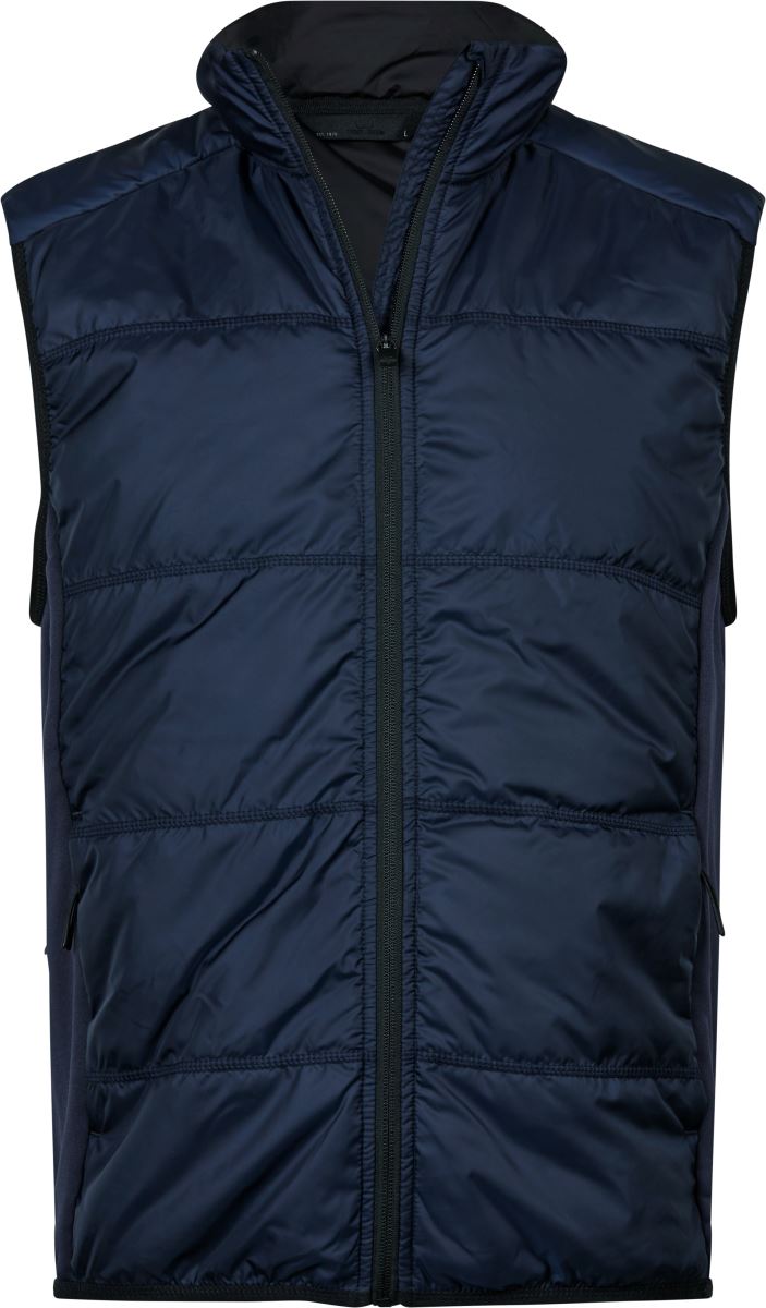Levně Pánská hybridní strečová vesta - navy/navy