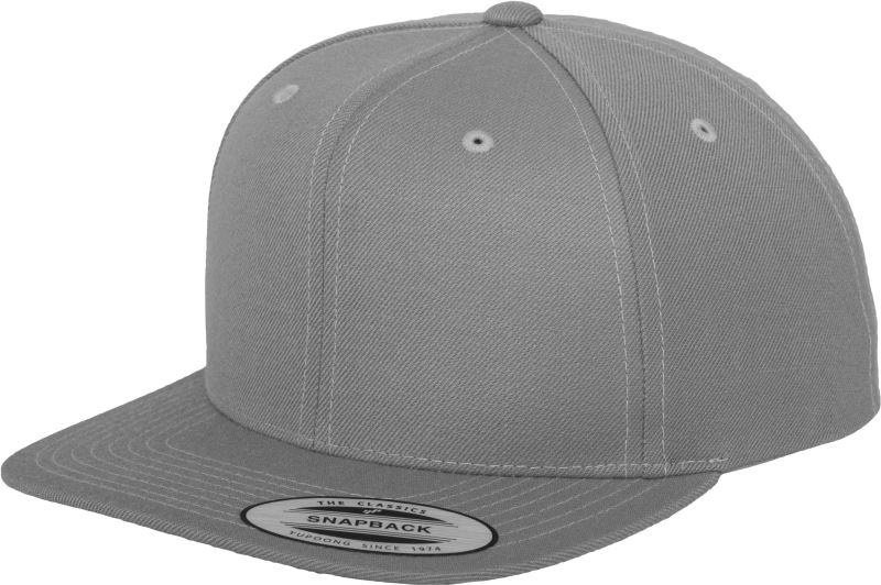 Levně 6 panelová Snapback kšiltovka - silver