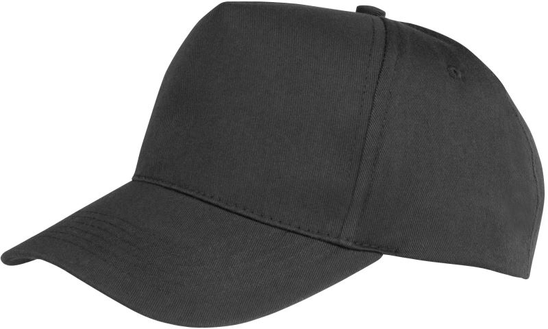 5 panelová kšiltovka - black