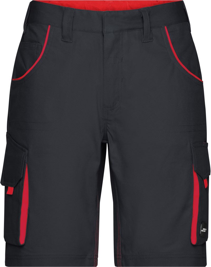 Levně Pracovní bermudy - Color - carbon/red