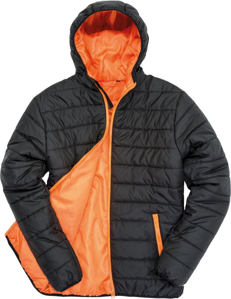 Levně Prošívaná bunda - black/orange