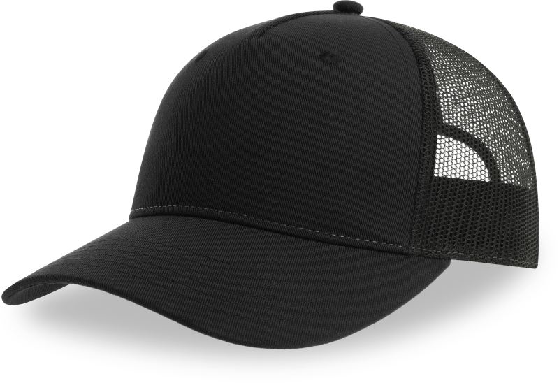 5 panelová Trucker kšiltovka - black/black