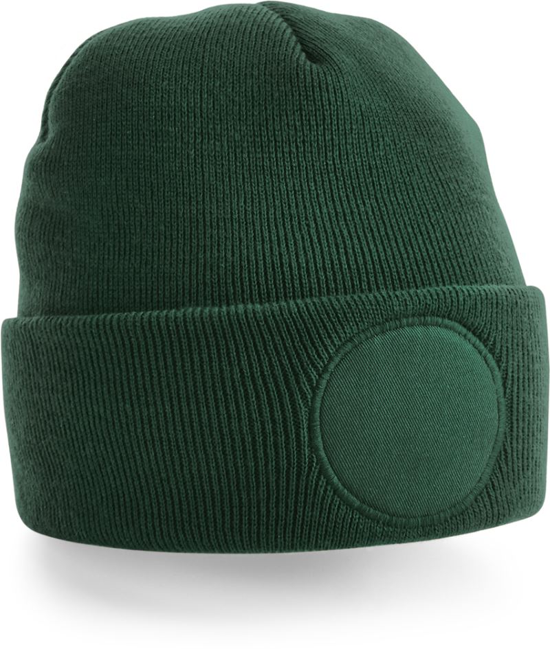 Levně Čepice s kruhovou nášivkou - bottle green