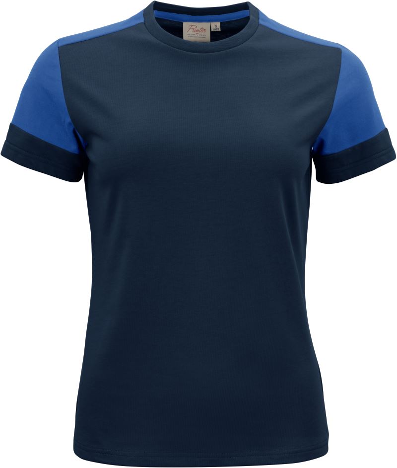 Levně Dámské tričko z těžké bavlny - navy/cobalt