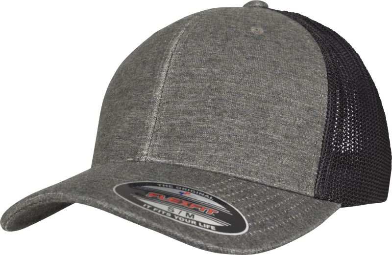 Levně 6 panelová Trucker kšiltovka "Mesh" - khaki/black