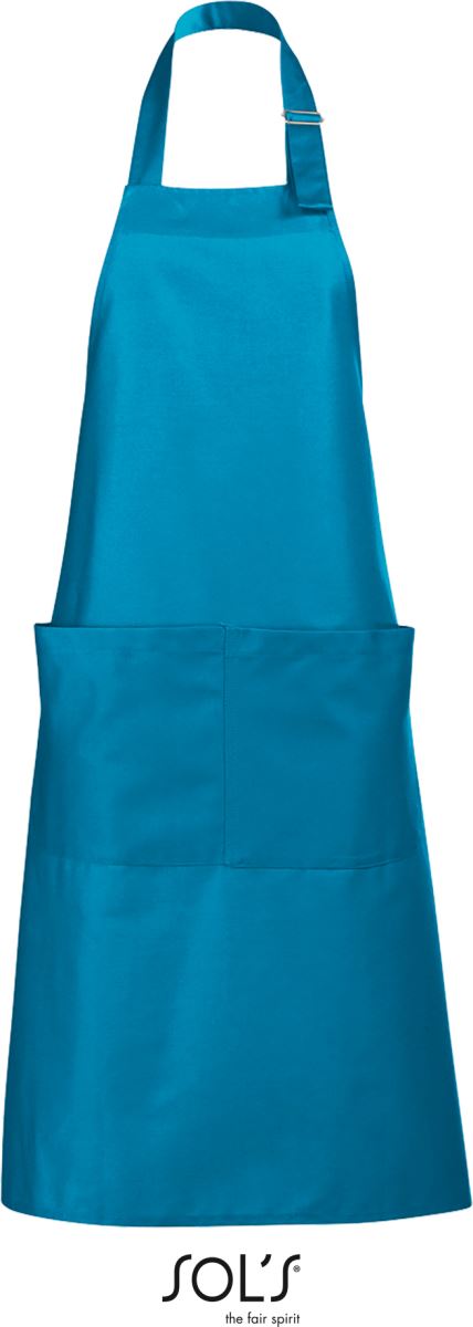 Levně Zástěra s laclem - aqua