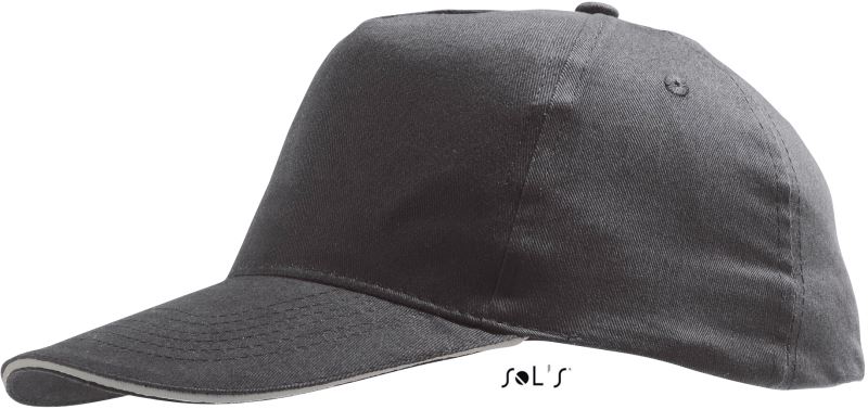 Levně 5 panelová baseballová kšiltovka - dark grey/light grey