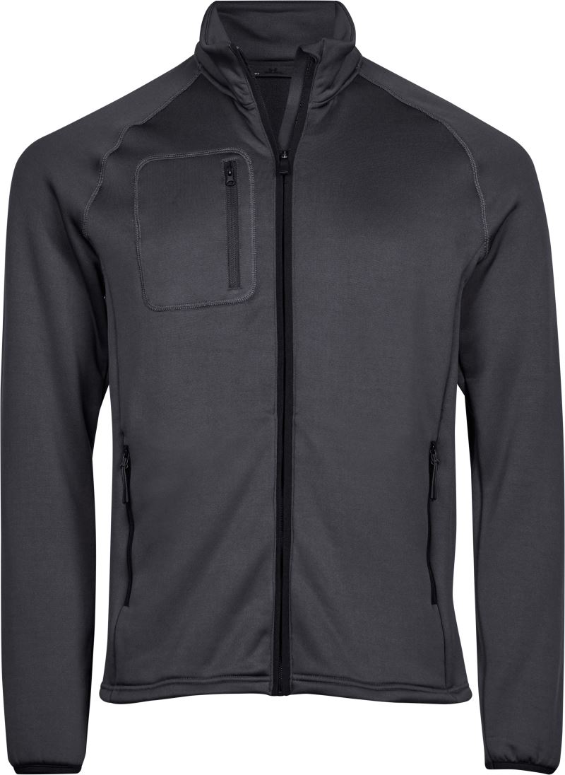 Levně Pánská strečová fleecová bunda - dark grey