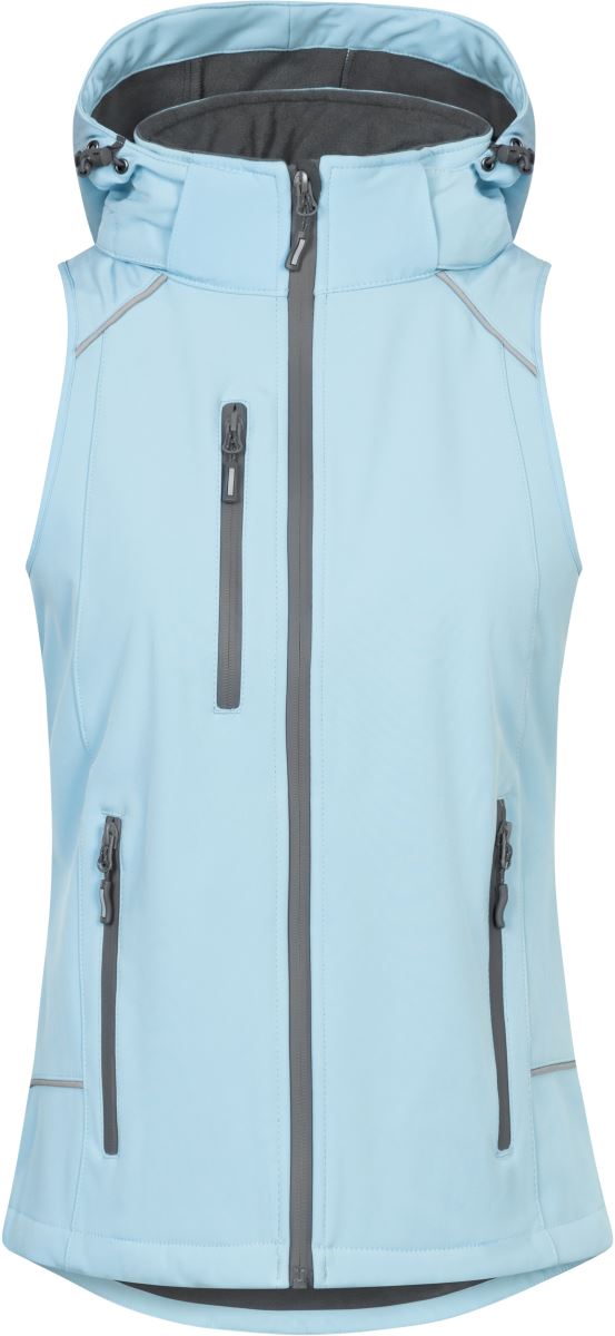 Levně Dámská 3-vrstvá softshellová vesta - ice blue